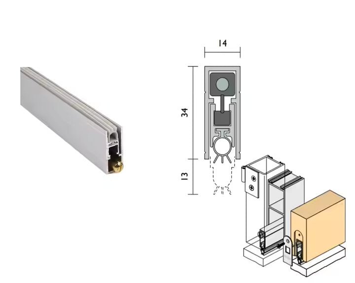 Fire door auto drop seal AJA