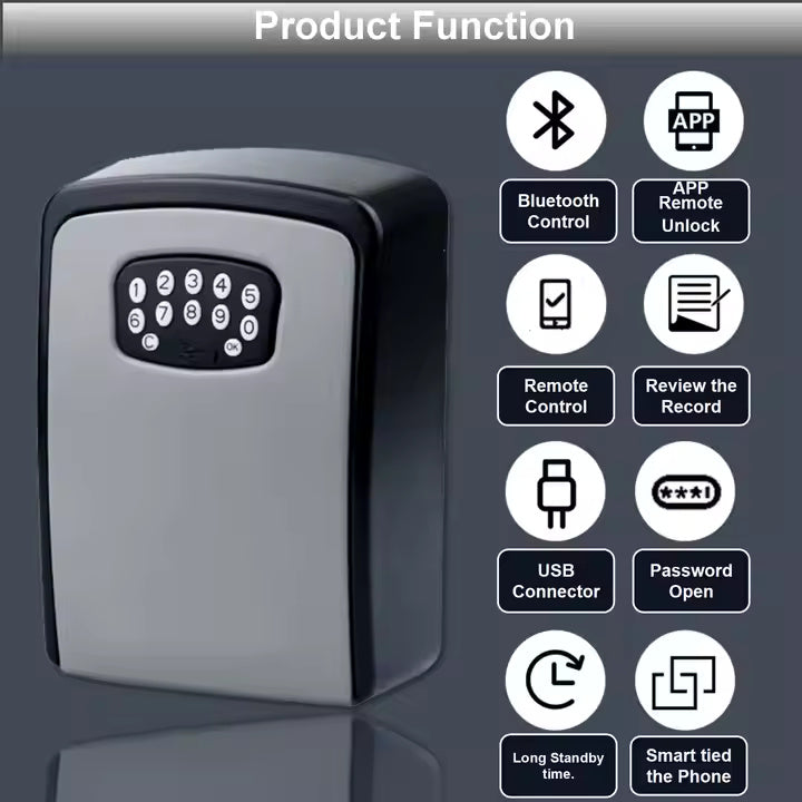 Smart key storage lock box